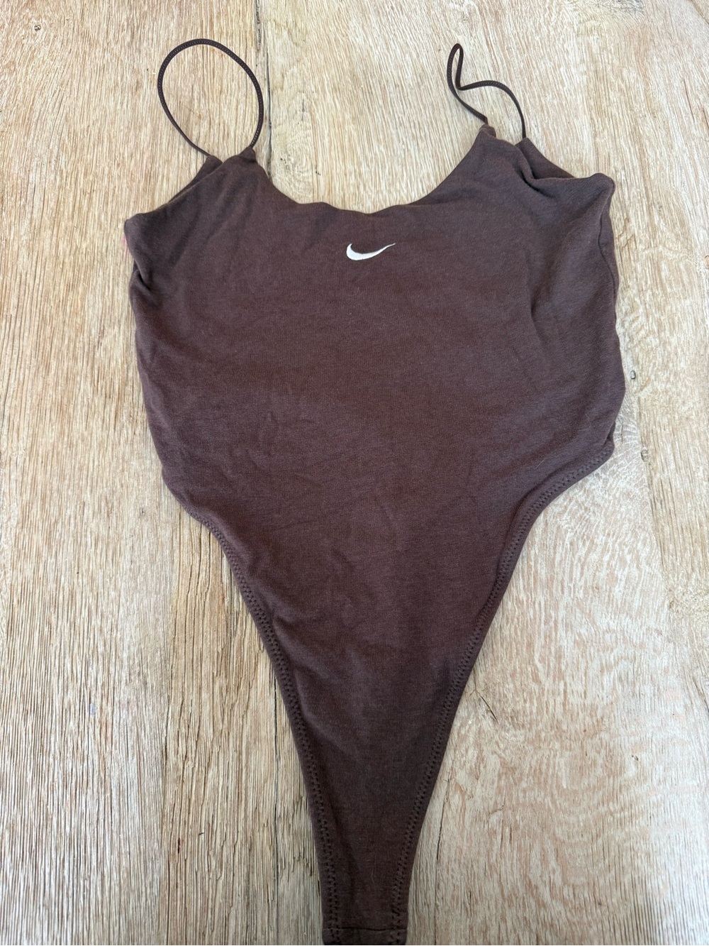 Nike Brown bodysuit with White Swoosh
